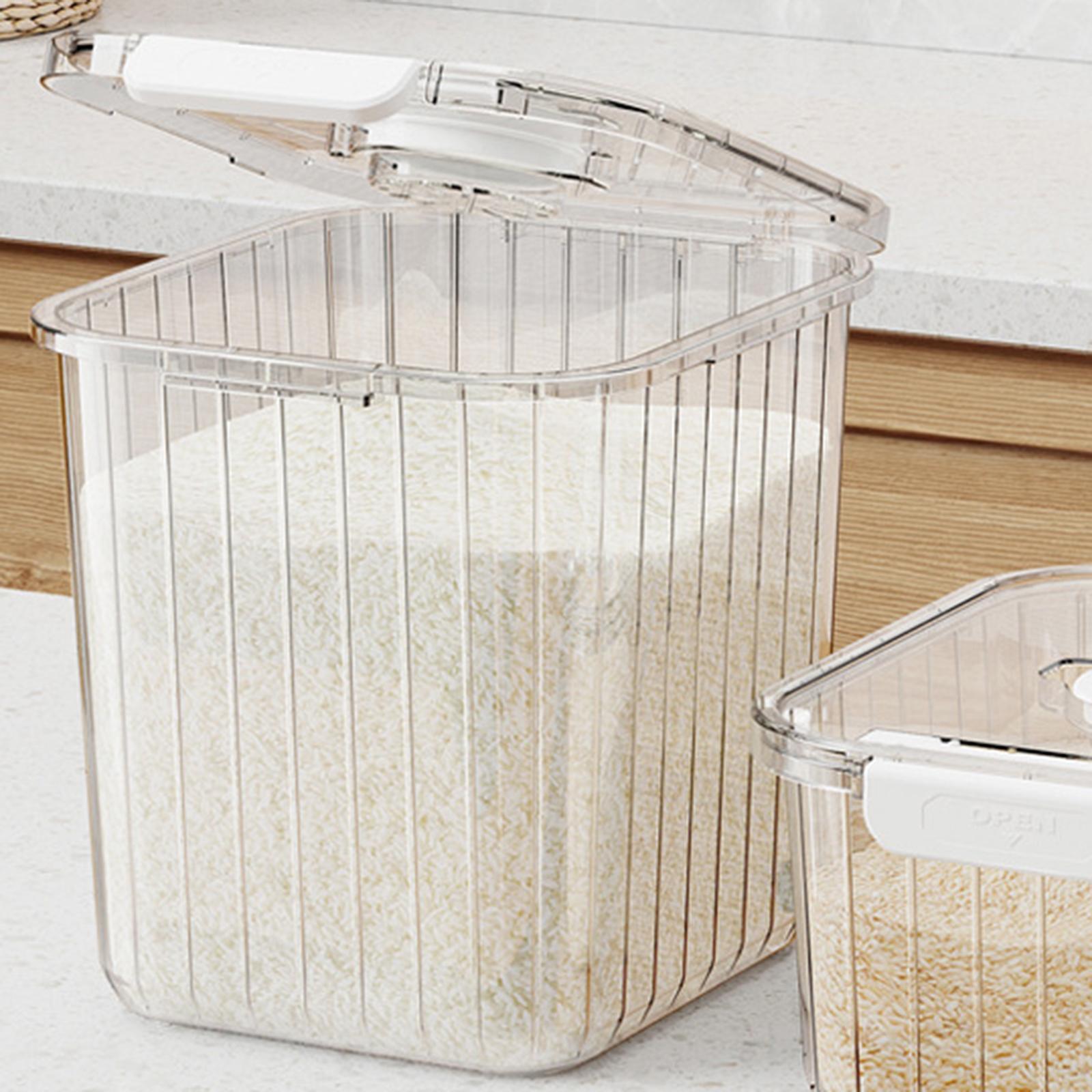 Clear Food Grain Storage box Storage Bin Sealed Lid for Sugar