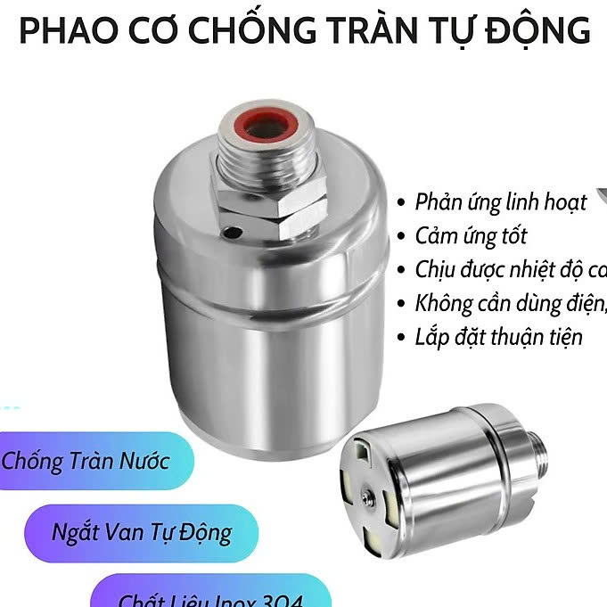 Mẫu Phao Cơ Chống Tràn Bằng Inox 304 – Hoạt Động Ổn Định, Siêu Bền, Giá Tốt Nhất
