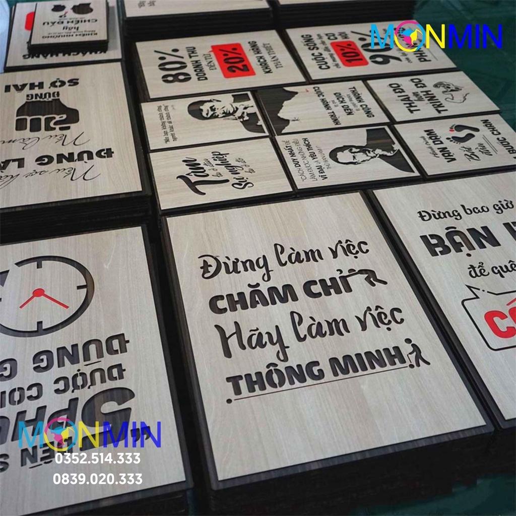 Tranh gỗ slogan tạo động lực Monmin M026 - Tăng tốc để thành công