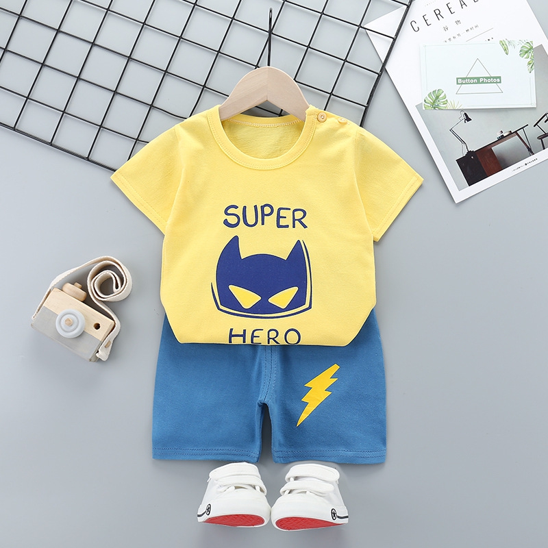 Bộ đồ bé trai, bé gái cọc tay, bộ quần áo cho bé, đồ bộ mặc nhà, đi chơi cho bé từ 9-18kg