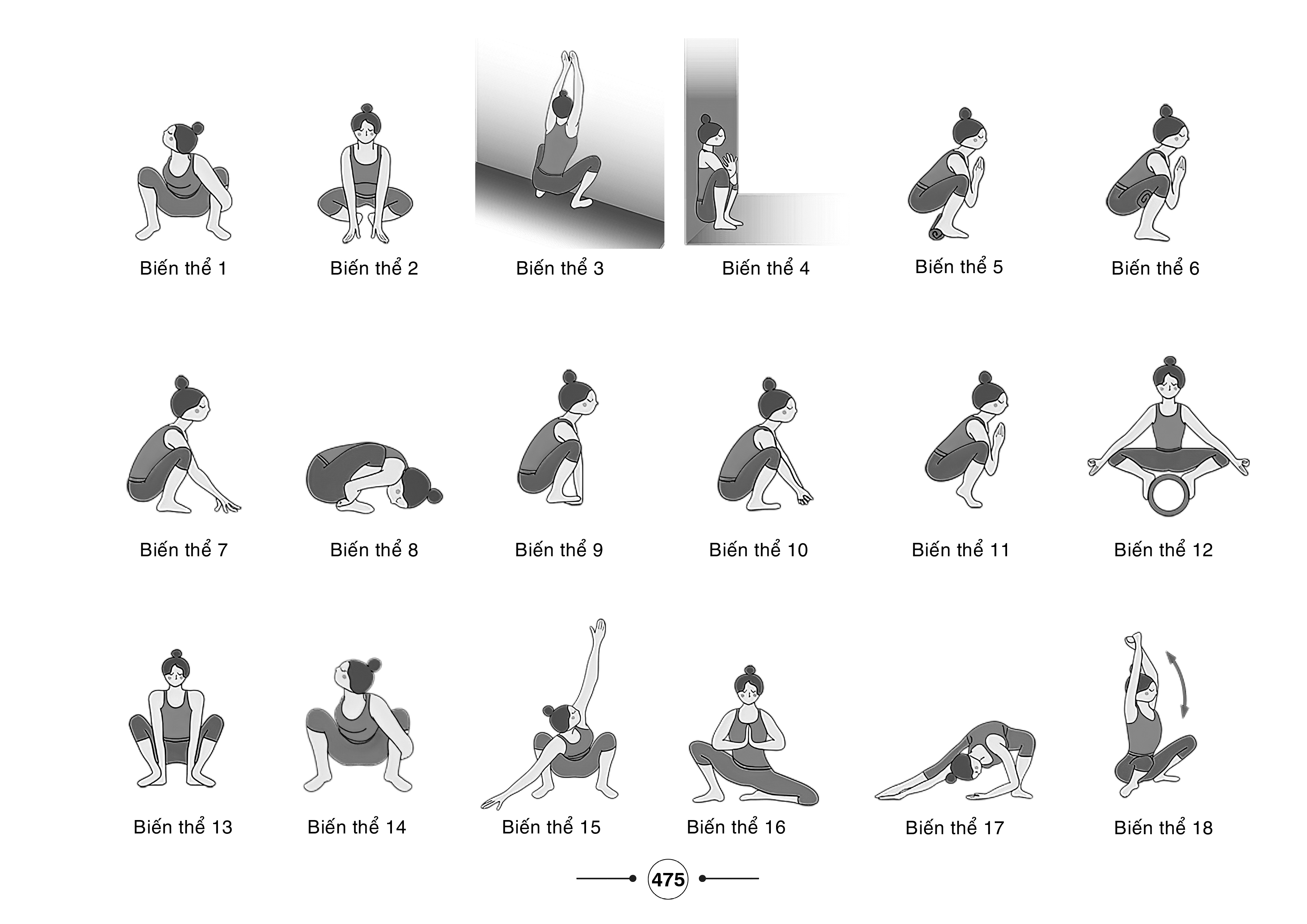 Hệ thống 1500 biến thể tư thế - 100 chuỗi bài yoga liên hoàn (50 biến thể chào mặt trời, chào mặt trăng + 50 chuỗi bài lên lớp hay nhất)