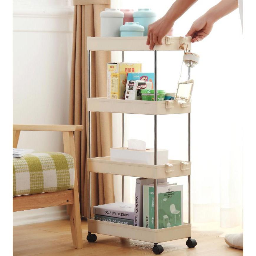 KỆ MINI 4 TẦNG CÓ BÁNH XE