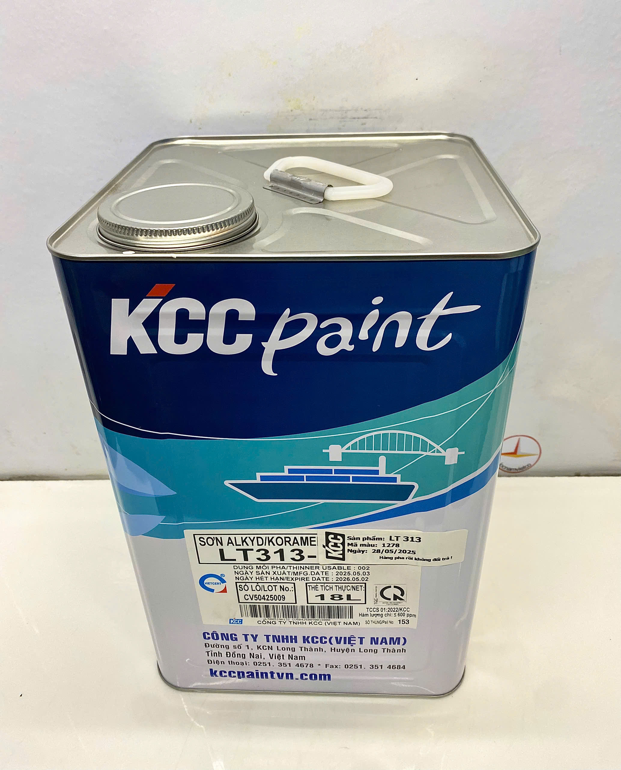 Sơn Alkyd KCC LT313 Base A màu xám 1278_18L