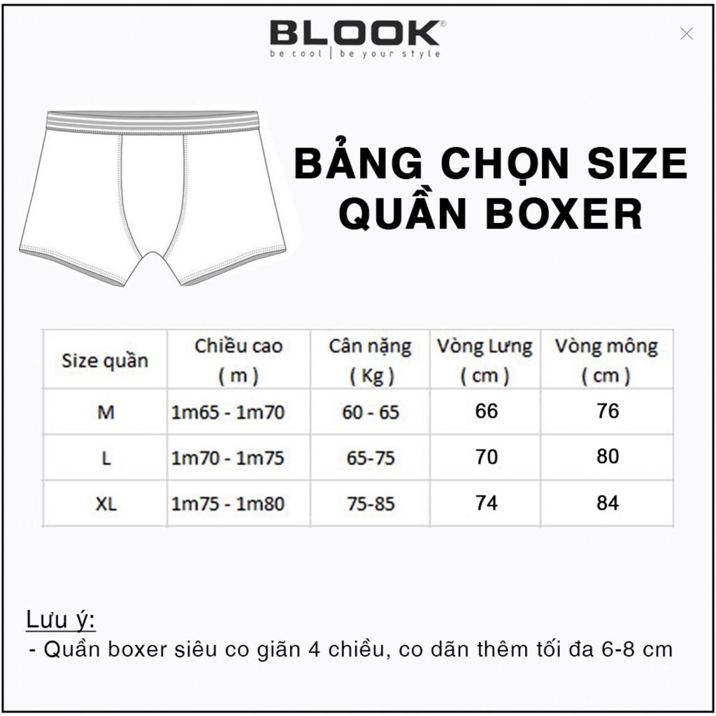 Combo 2 quần lót nam BOXER vải cotton tự nhiên 100% thoáng khí,co giãn cao cấp 79178 - BLOOK