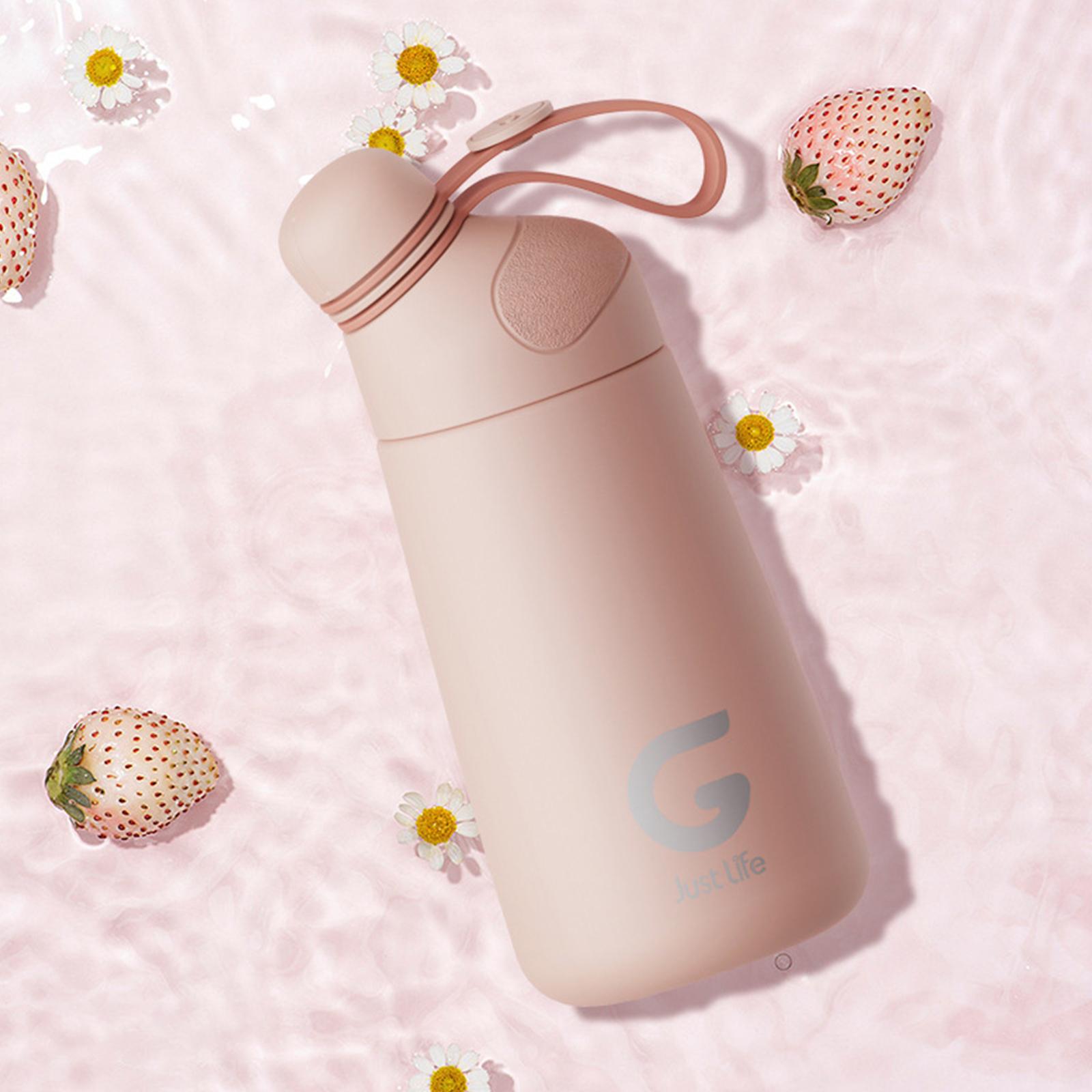 Bình Giữ Nhiệt 400Ml Kiểu Dáng Thể Thao Có Dây Đeo Chất Liệu Bằng Thép Không Gỉ Chống Rò Rỉ Insulated Water Bottle