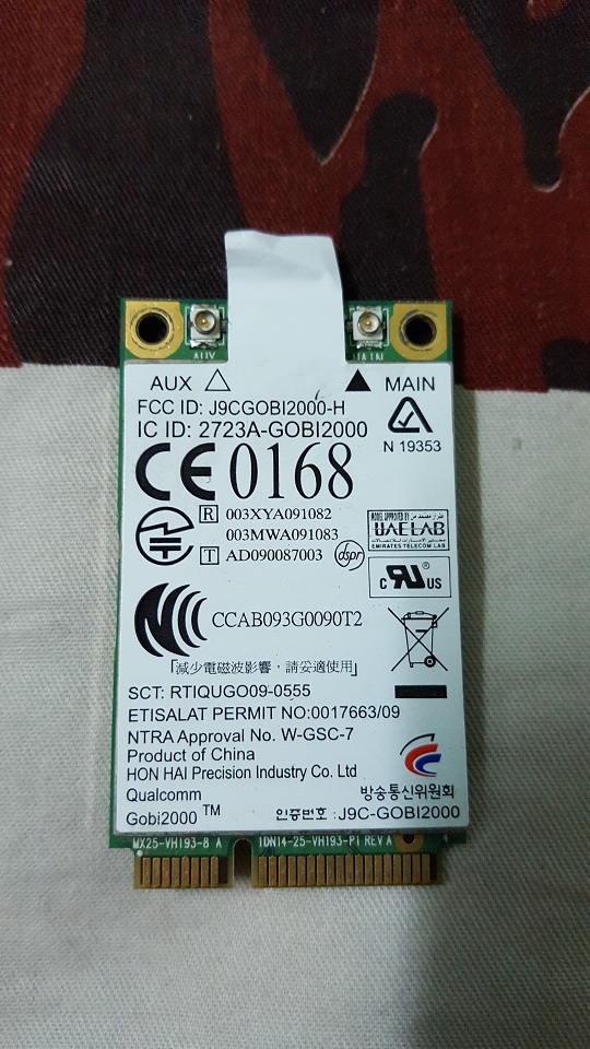 Card WWAN 3G Qualcomm HP UN2420 - Gobi 2000 dùng cho HP 2540p,8440p,8440w,8540w,8740w - Hàng nhập khẩu