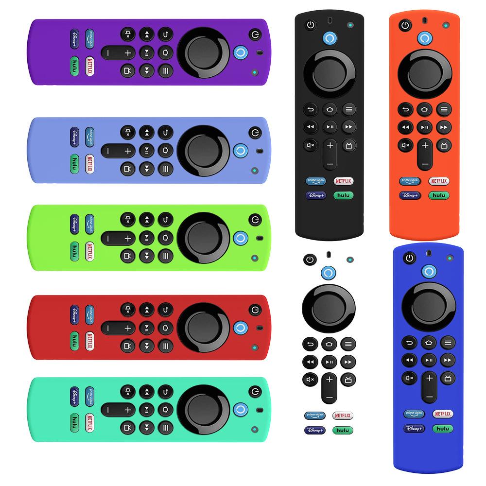 Chống bụi chống rơi hoàn toàn mới cho Vỏ bảo vệ bằng silicon mềm Fire TV Stick Điều khiển từ xa bằng giọng nói Alexa Vỏ dạ quang có thể giặt được