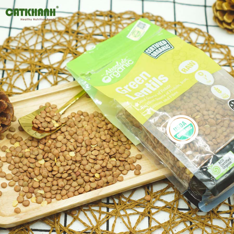 Đậu lăng xanh Green Lentils Absolute Organic túi 400g