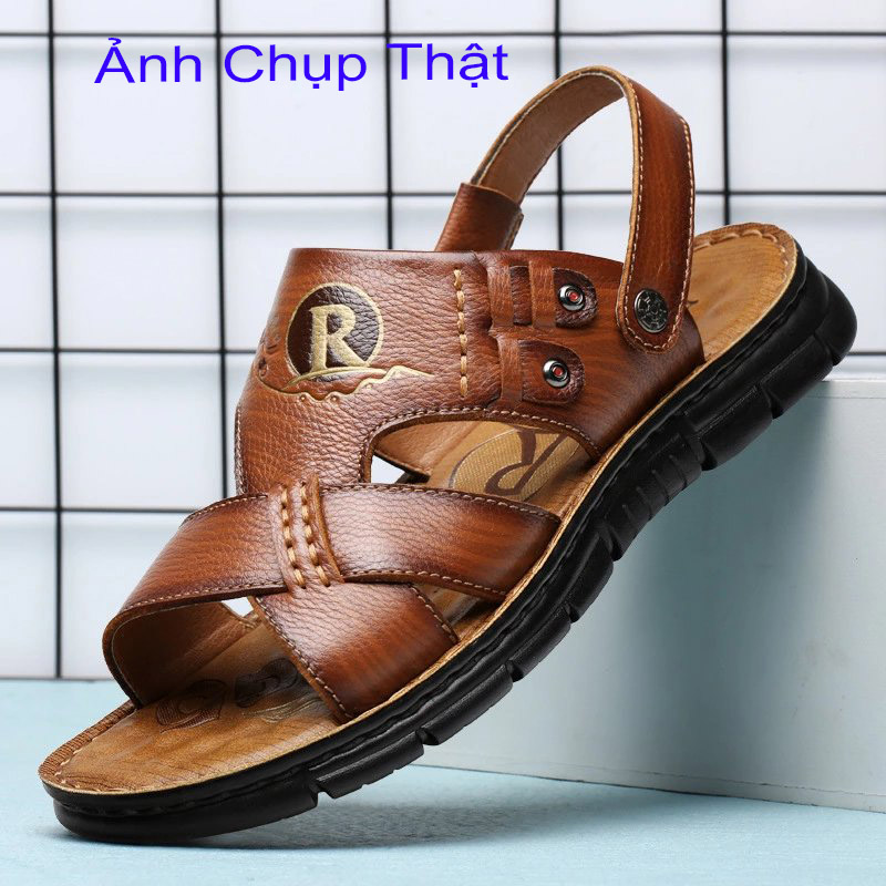 Giày Sandal công sở đế mềm da bò thật kiểu dáng Hàn Quốc thiết kế hiện đại mã 51632