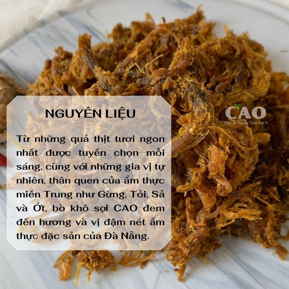Bò Khô Sợi CAO FOOD nhà làm cao cấp từ thịt thăn bò 100% - Đặc sản Đà Nẵng siêu ngon chuẩn vị phải thử