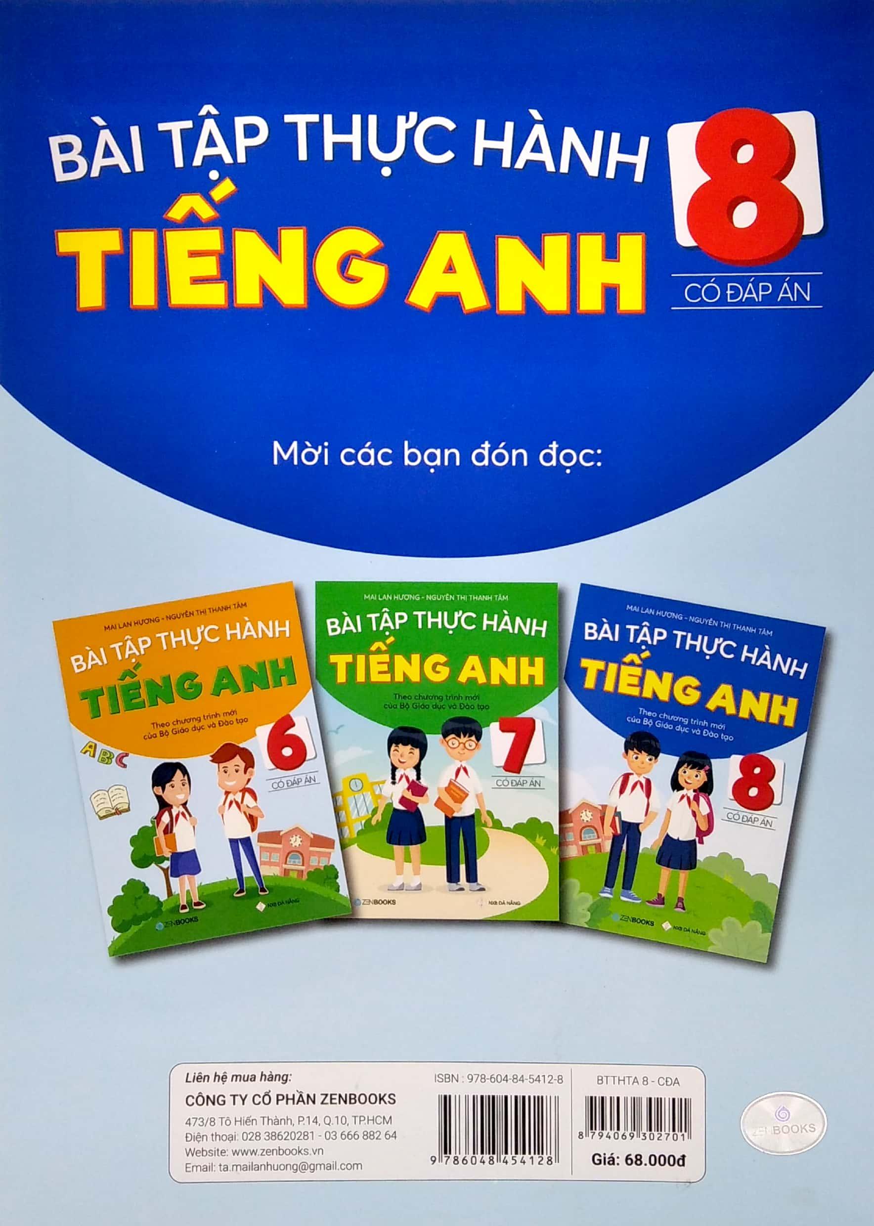 Bài Tập Thực Hành Tiếng Anh 8 - Có Đáp Án (Theo Chương Trình Mới Của Bộ GD&ĐT)