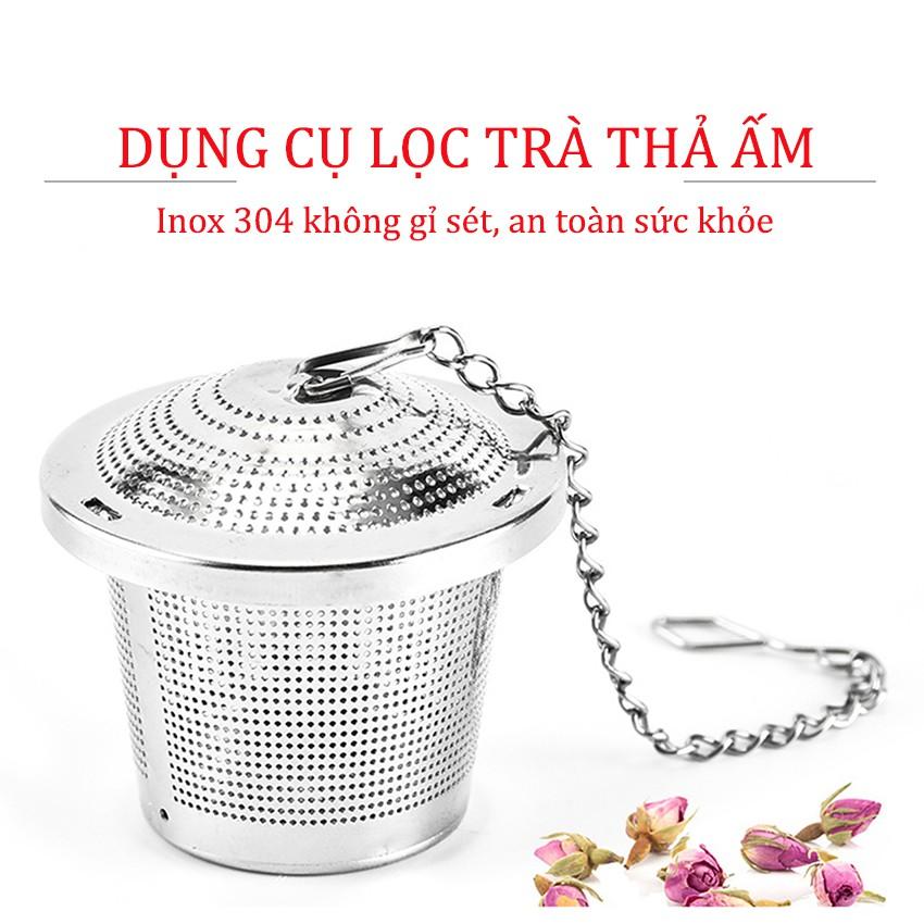 Dụng cụ lọc trà Inox 304 dạng hũ an toàn sức khỏe