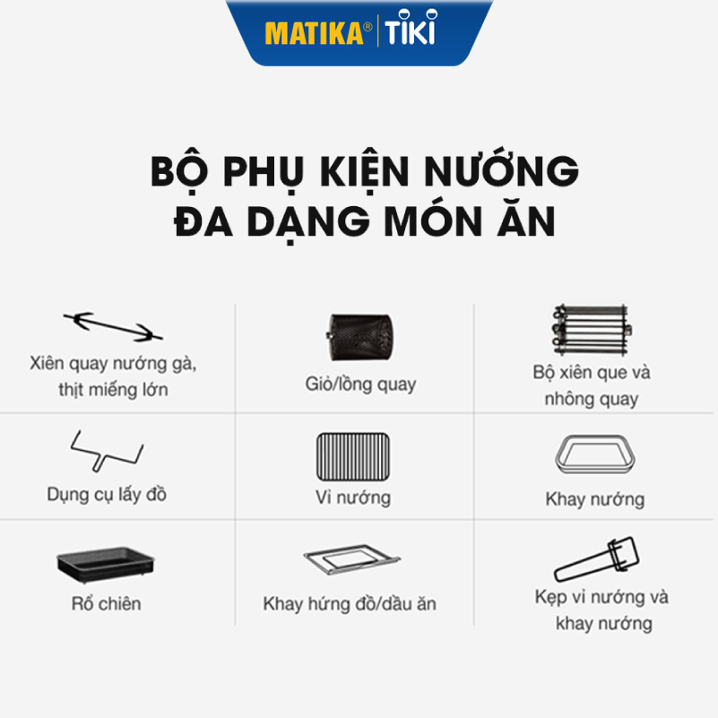 Nồi Chiên Không Dầu MATIKA 25L 1700W MTK-9325, Hàng Chính Hãng