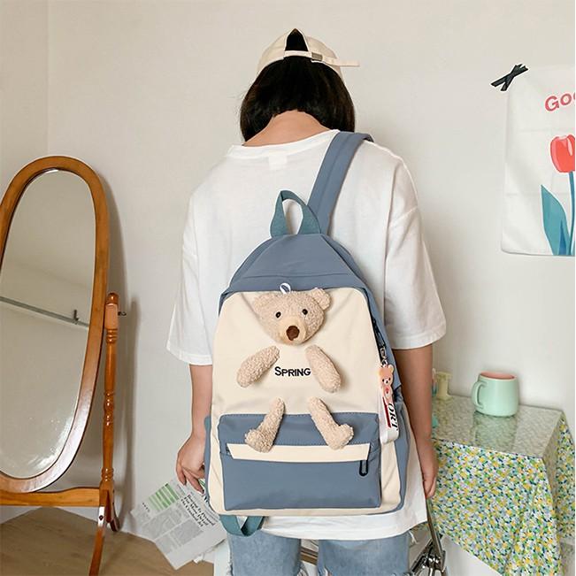 Balo ulzzang đi học, balo gấu dễ thương