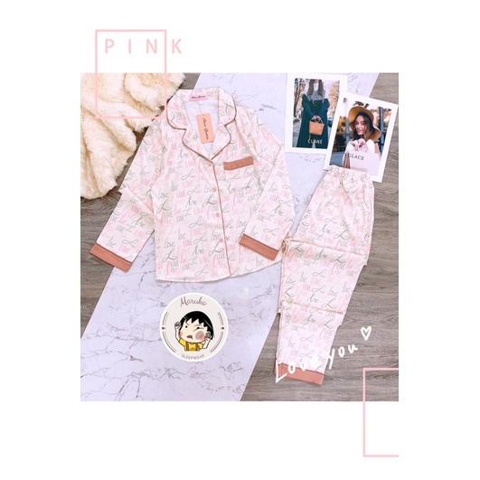 Đồ ngủ pijama lụa dài tay siêu xinh