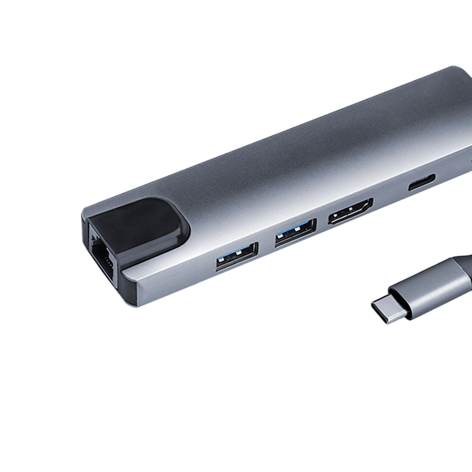 Type-C HUB to 2x USB 3.0 65W PD Charging Port Adapter