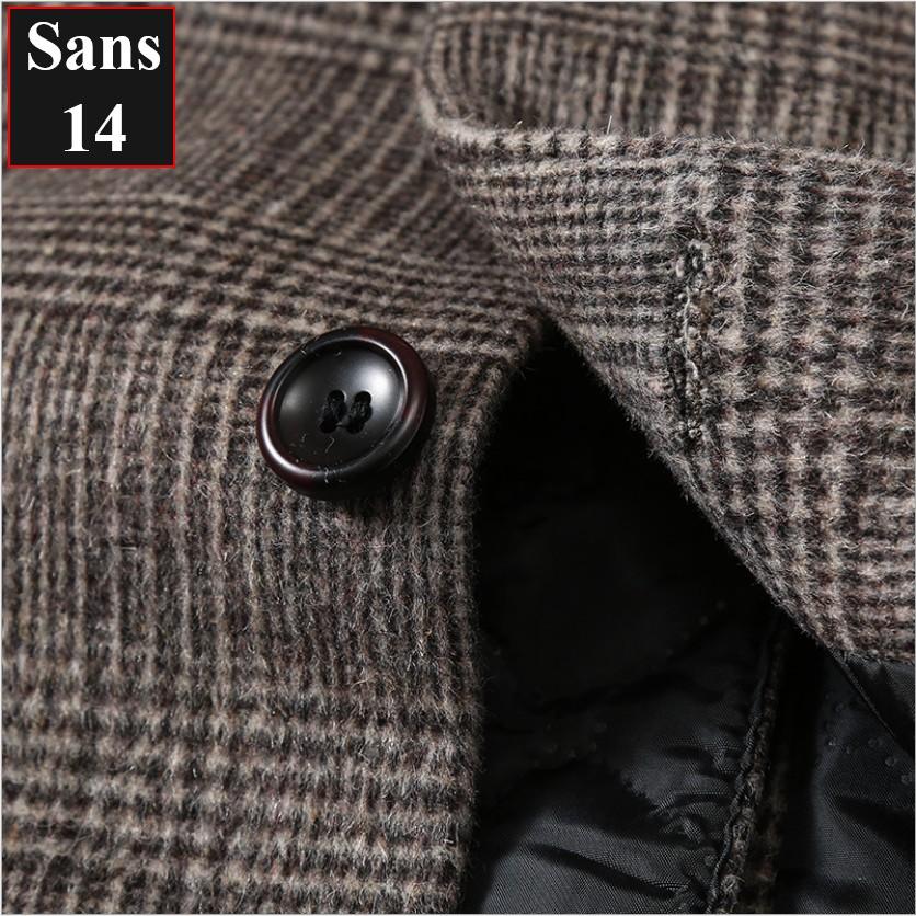 Áo Khoác Nam Lông Cừu Áo Mangto Nam Siêu Cấp Áo Dạ Nam Dáng Vừa Sans14 Sans Shop
