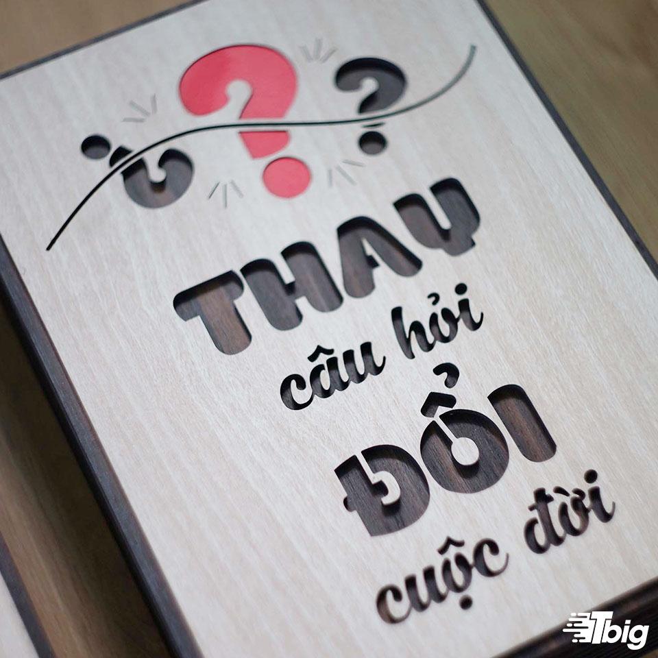 Tranh động lực TBIG125: Thay câu hỏi đổi cuộc đời 30x40cm