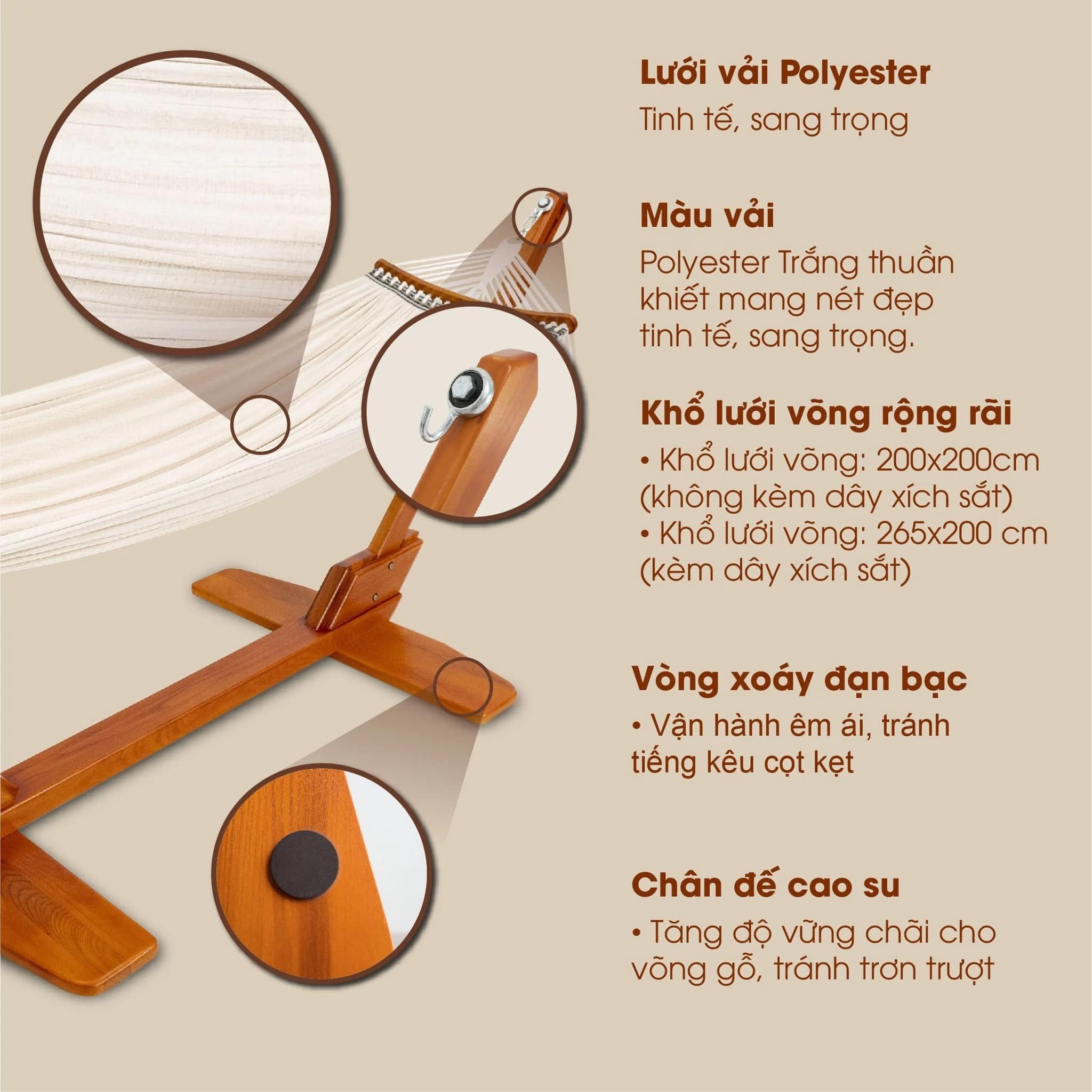 KHUNG VÕNG GỖ SỒI TỰ NHIÊN HAKAWA HK-V38 -