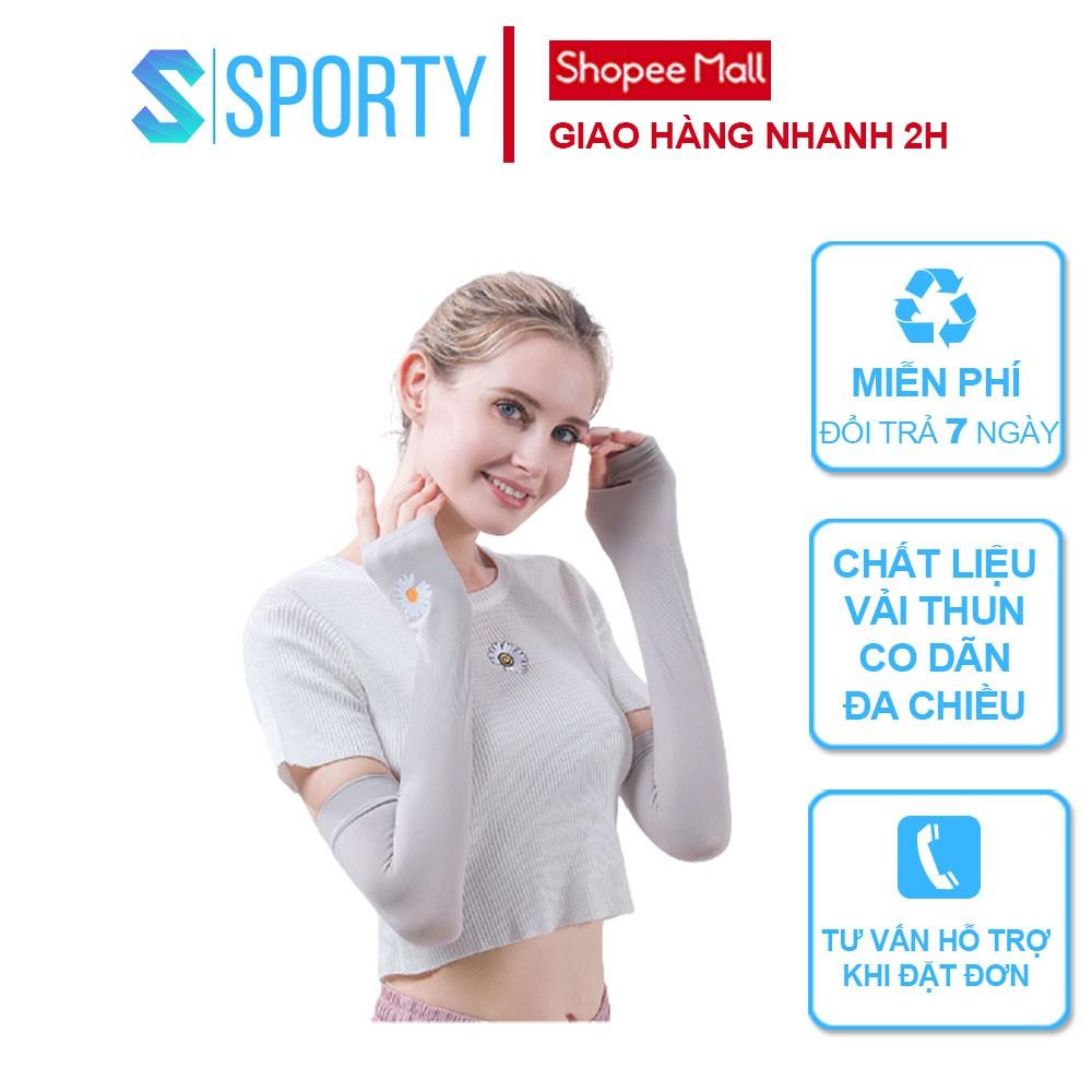Bao tay chống nắng SPORTY SL01 loại dày chống tia UV chất vải làm mát có giãn 4 chiều