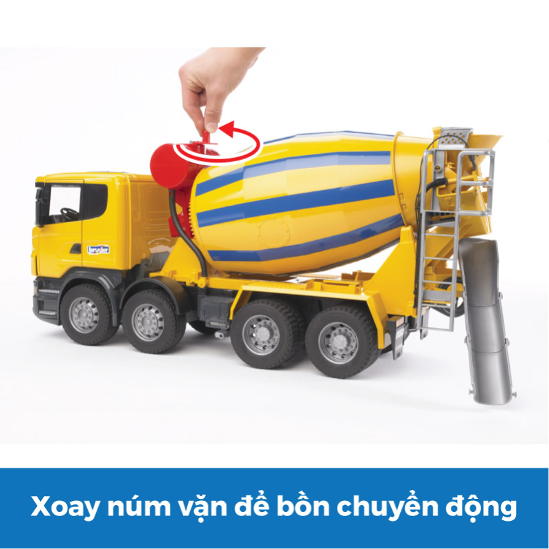 Đồ Chơi BRUDER Mô Hình Tỷ Lệ 1:16 Xe Trộn Xi Măng Scania BRU03554