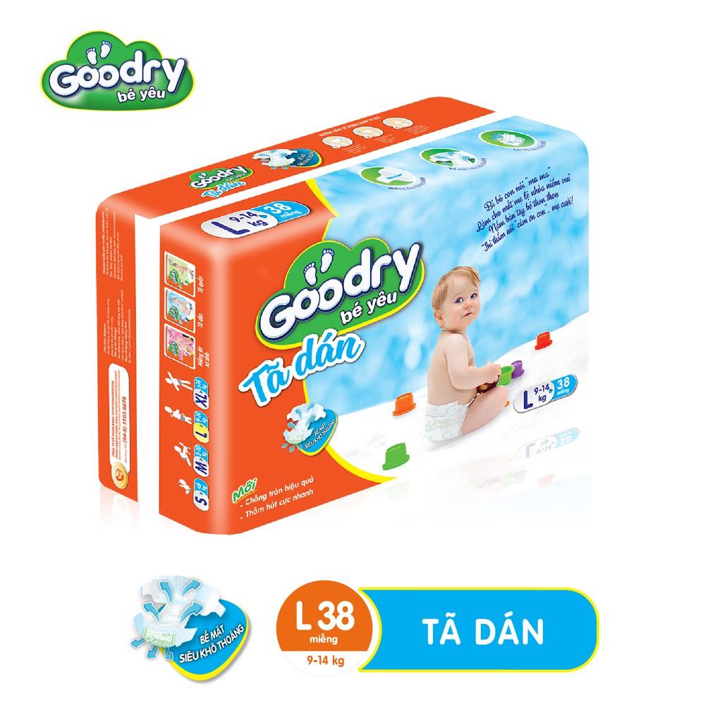 Tã dán Goodry size M42 công nghệ Nhật Bản màng đáy thoáng khí