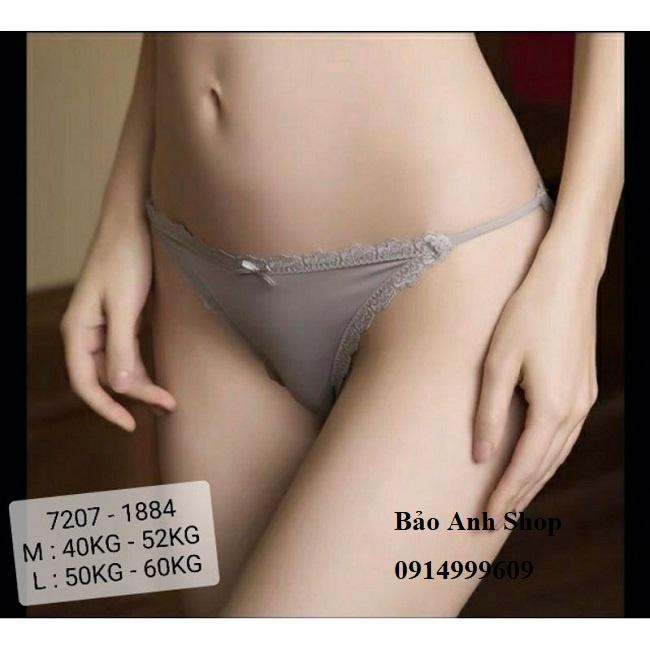 Quần lót dây mảnh chất liệu thun lạnh phối viền ren hàng cao cấp xuất Nhật