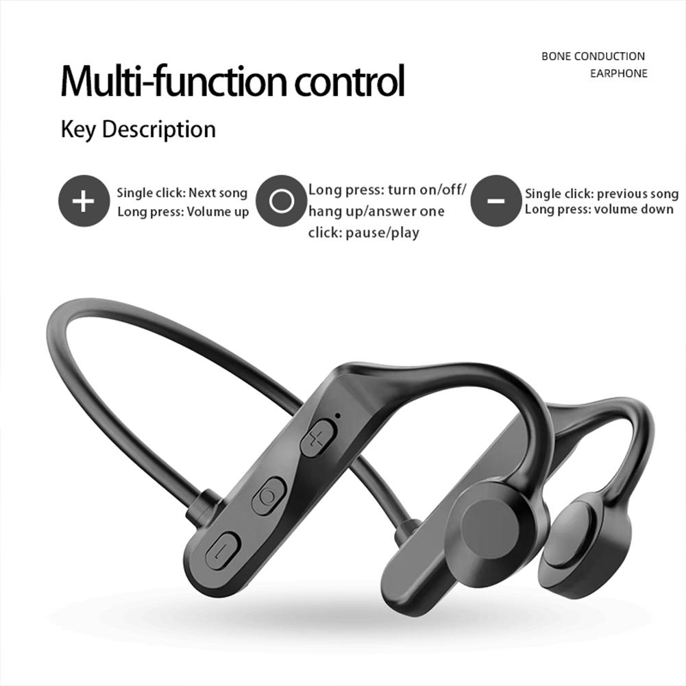 K69 Bone Conduction Bluetooth-compatible Headset Ear Hanging Neck Noise Reduction Sports Headphones