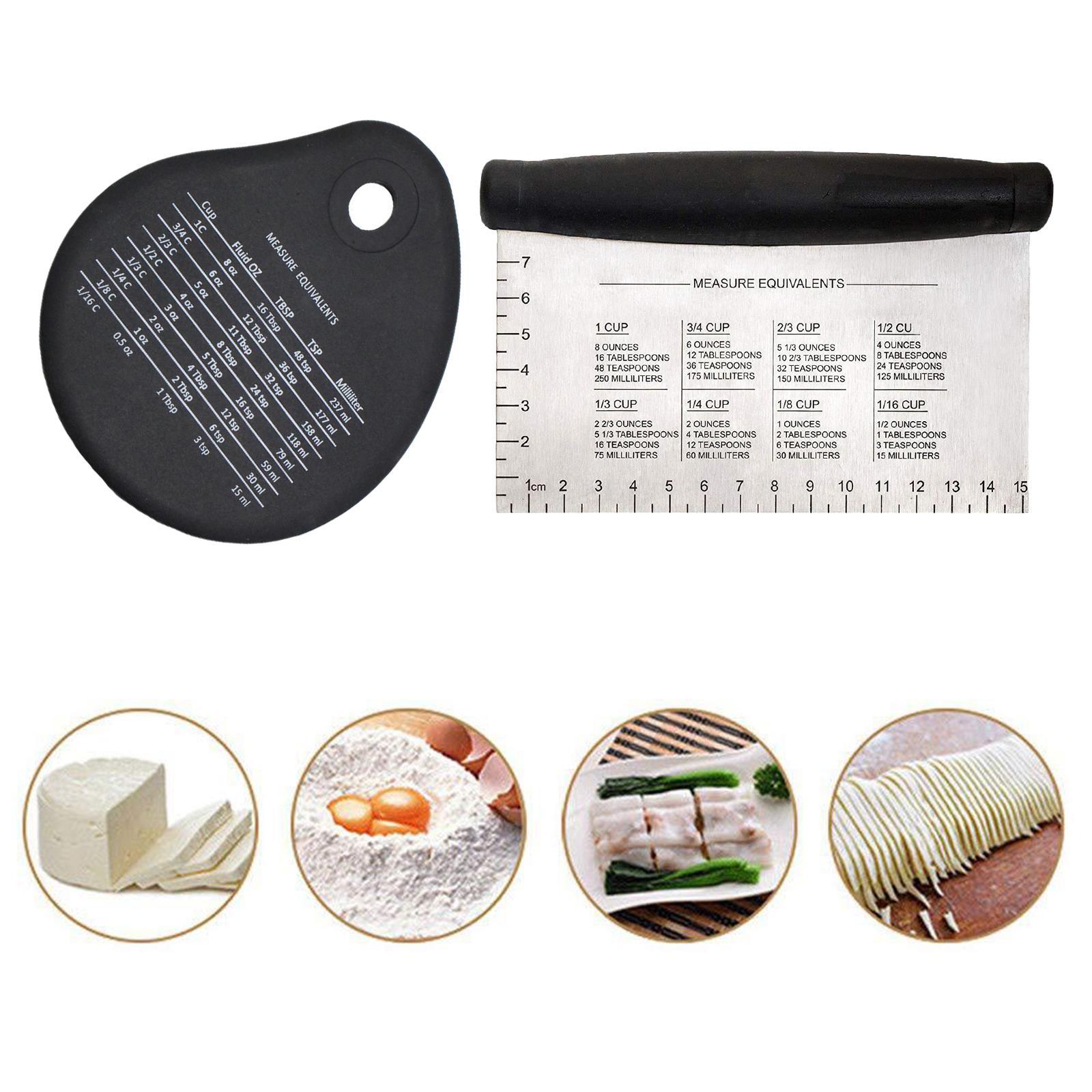 Stainless Steel Bench Scraper Dough Scraper Cutter Food Grade with Bowl Scrapper