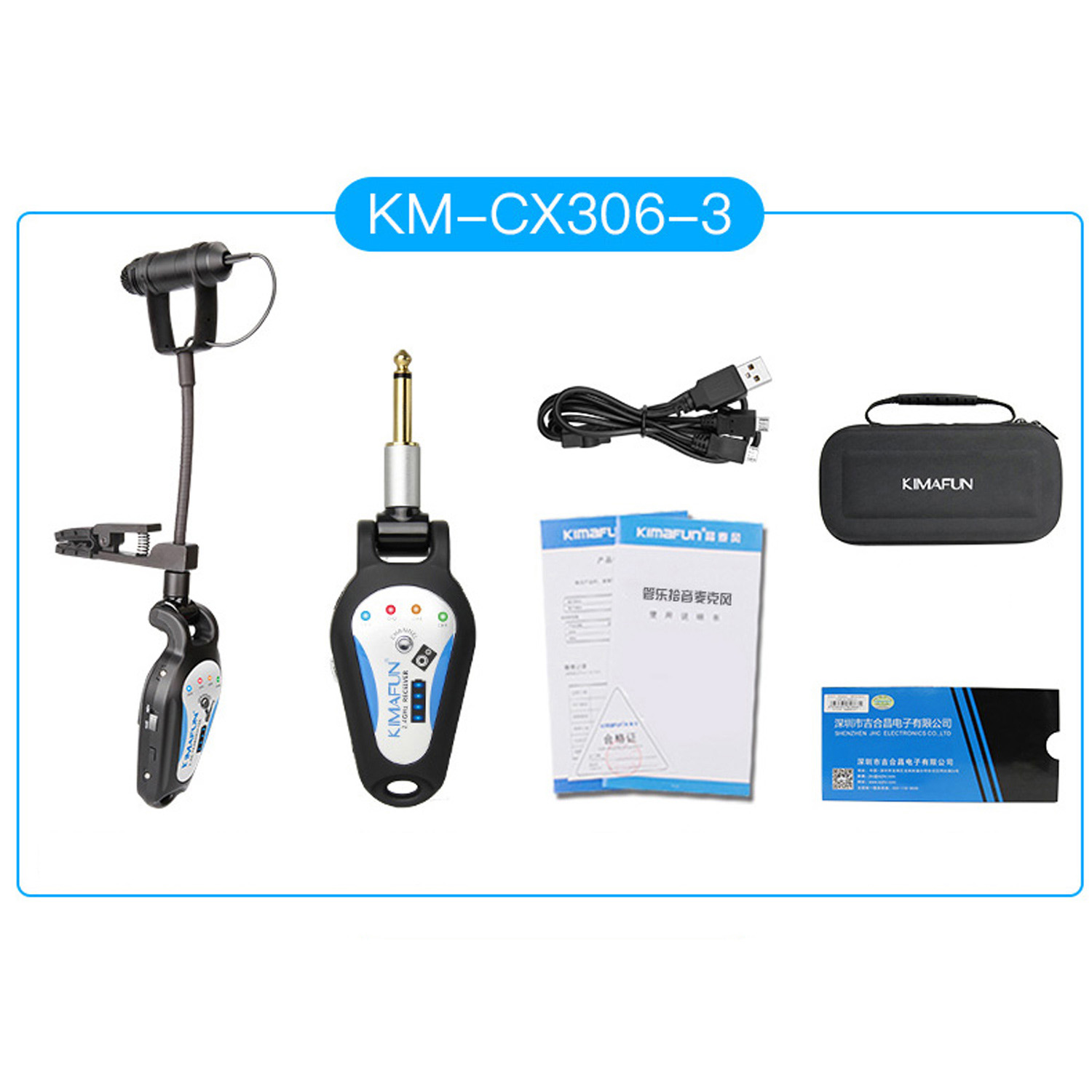 Bộ Microphone Không Dây Dùng cho Saxophone Kimafun CX306-3 - Kèm Móng Gảy DreamMaker