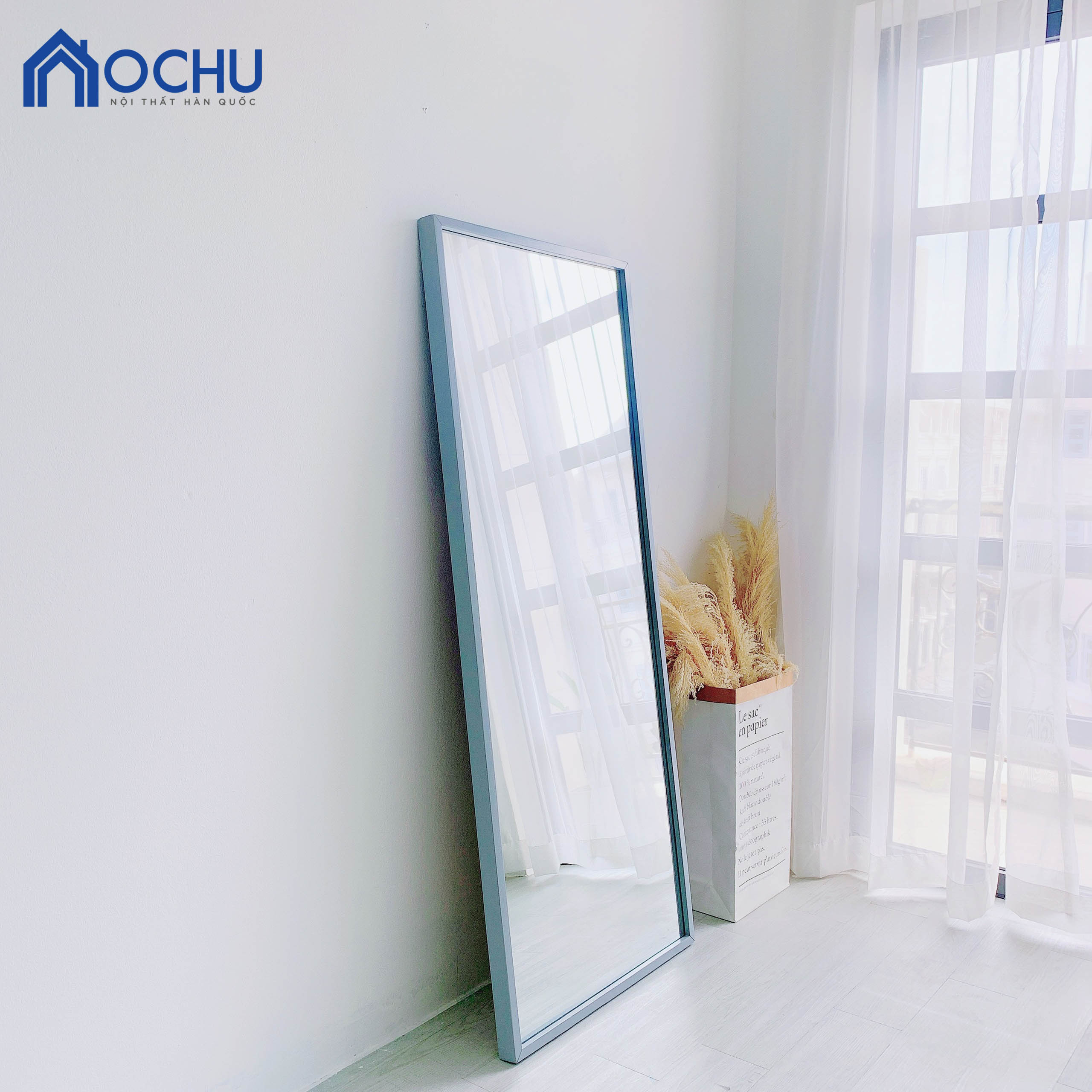 Gương Đứng Soi Toàn Thân Khung Gỗ OCHU - Mirror L - Grey