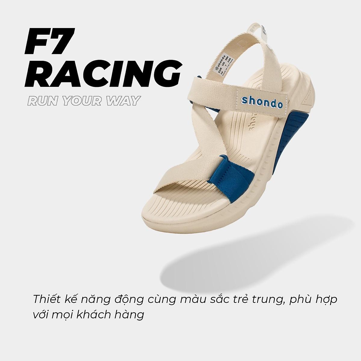 [Chính hãng] Giày SHONDO Sandals F7 racing be phối xanh dương F7R2530