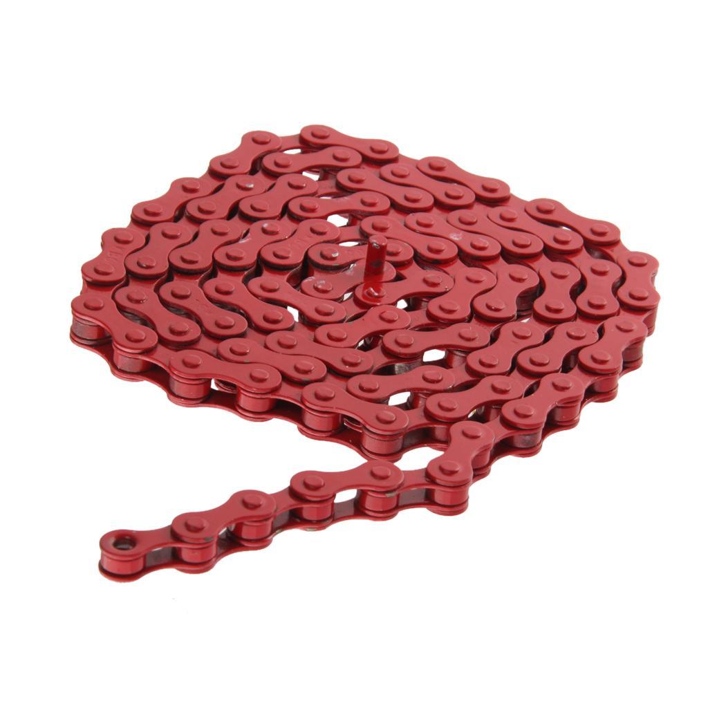 RED CHAIN SINGLE SPEED BICYCLE CHAIN 1 SPEED GEAR FIXIE FIXED BIKE CHAIN BMX