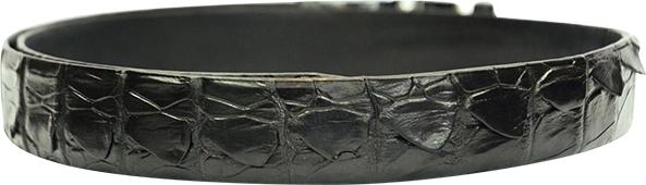 Thắt Lưng Nam Da Cá Sấu Gai Đuôi Huy Hoàng HT4210 (120 x 3.5 cm) - Đen