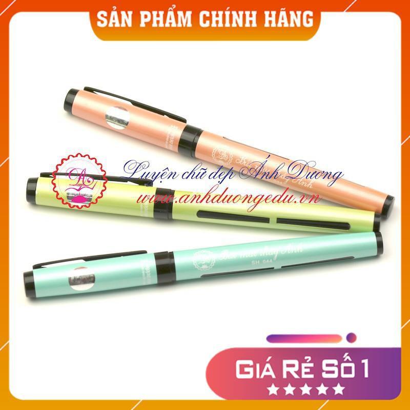 Bút Mài Thầy Ánh SH044 - Bút Máy Ánh Dương Thanh Đậm Ngòi Kim Tinh Thường, Không Kén Mực