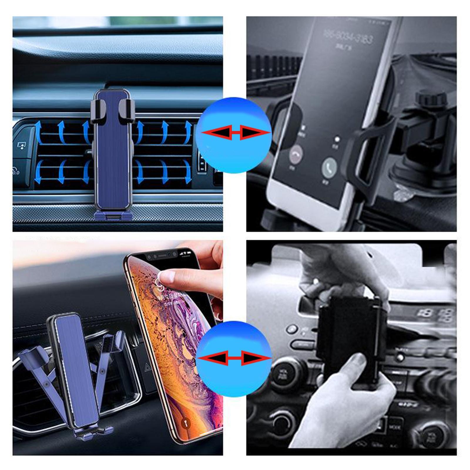 Car Phone Mount for Air Vent Auto Lock Fit for 4-6 inch Phones blue
