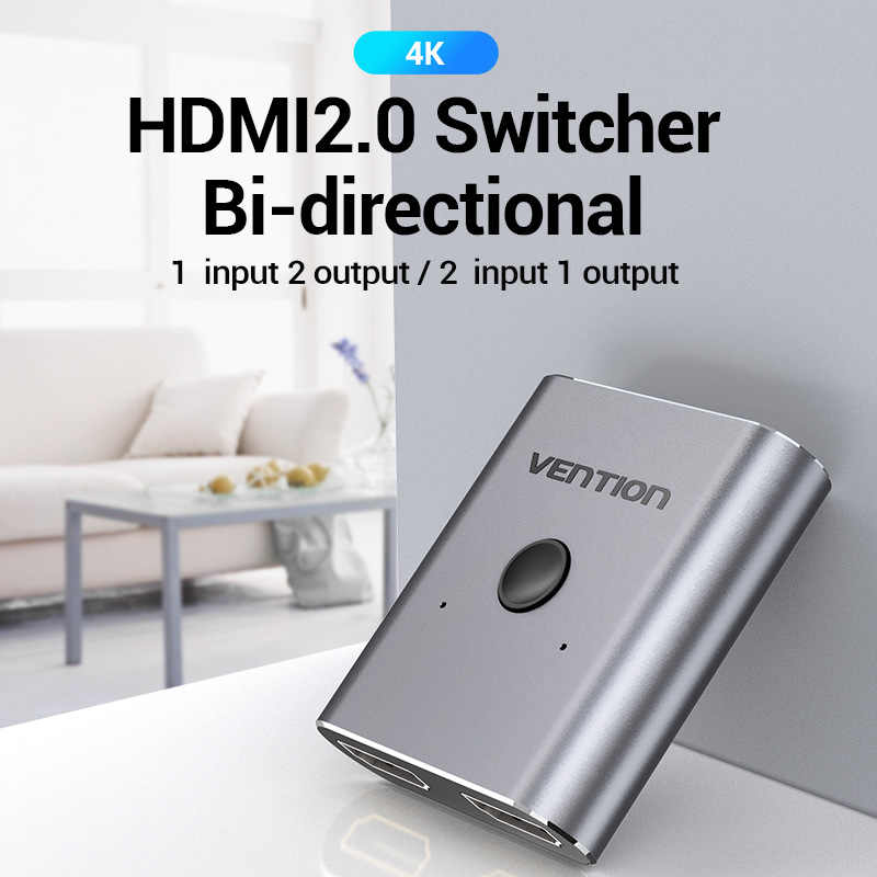 Bộ chuyển đổi 2 chiều HDMI 2 cổng Vention AFUH0 - Hàng chính hãng