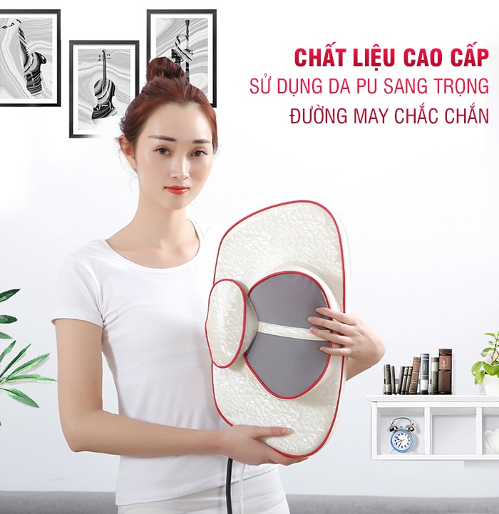Máy massage cổ vai gáy YIJIA YJ-303 - Hỗ trợ trị đau nhức mỏi cổ với công nghệ mát xa xoay dây ấn, nhiệt hồng hồng ngoại và túi khí nâng cổ