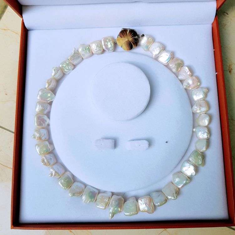 Vòng Cổ Ngọc Trai Tự Nhiên Cao Cấp - Chuỗi Đơn Hoa Baroque - Trang Sức Cô Tấm - BARON PEARL - CTJ3911 - Trắng