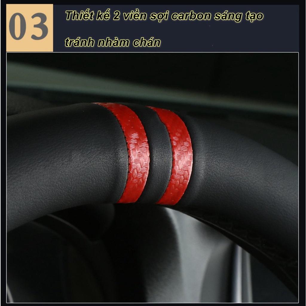 Bao Da Vô Lăng Ô Tô 5 chỗ 7 chỗ Super Carbon Fiber cao cấp