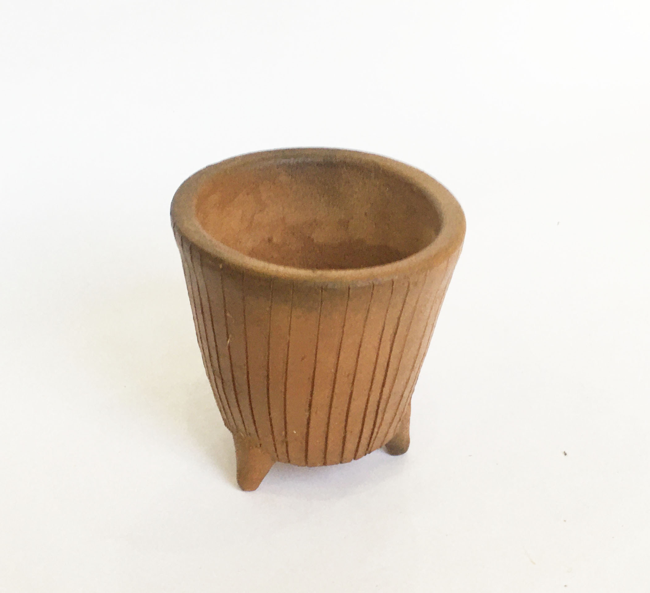 Chậu gốm đất nung ba chân handmade - Chậu gốm thủ công Chămpa Bàu Trúc, trồng sen đá, decor vintage