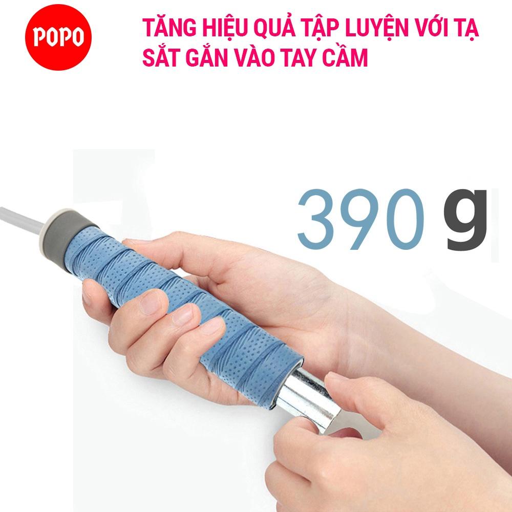 Dây nhảy thể lực POPO TS85 kèm 2 tạ, chất liệu dây PVC nặng độ bền cao