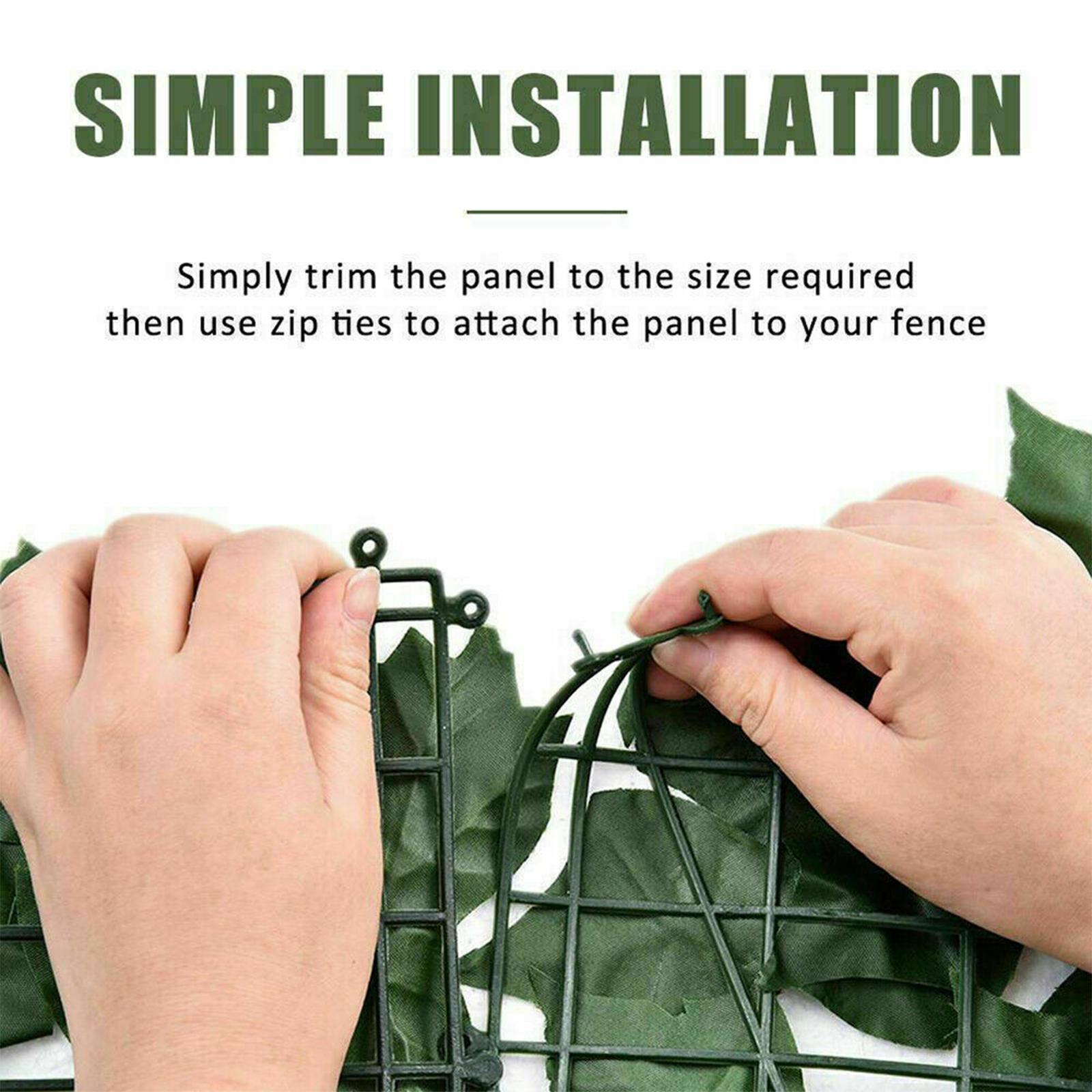 Faux Ivy Vine Leaf Privacy Screen Garden Green Leaf Privacy Fence Screen Artificial Ivy Privacy Fence for Wedding Bar Party Backdrop Patio