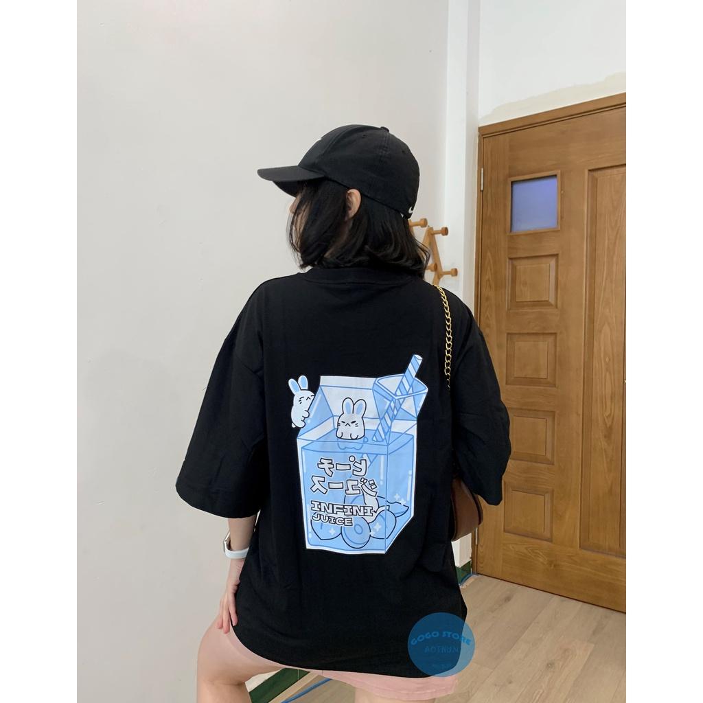 Mã Áo 04 thun đen unisex in hình trà sữa