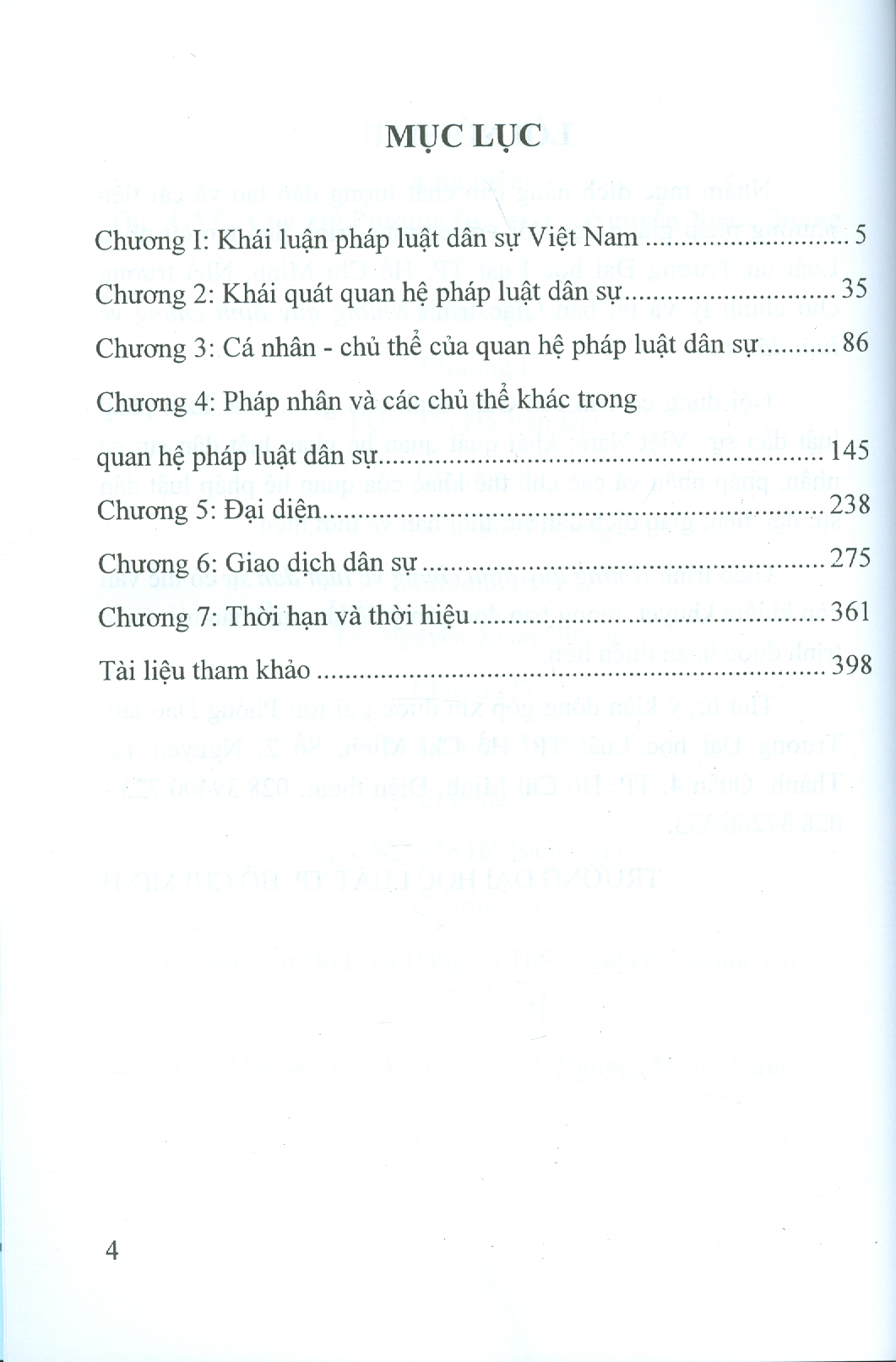 Giáo Trình NHỮNG QUY ĐỊNH CHUNG VỀ LUẬT DÂN SỰ