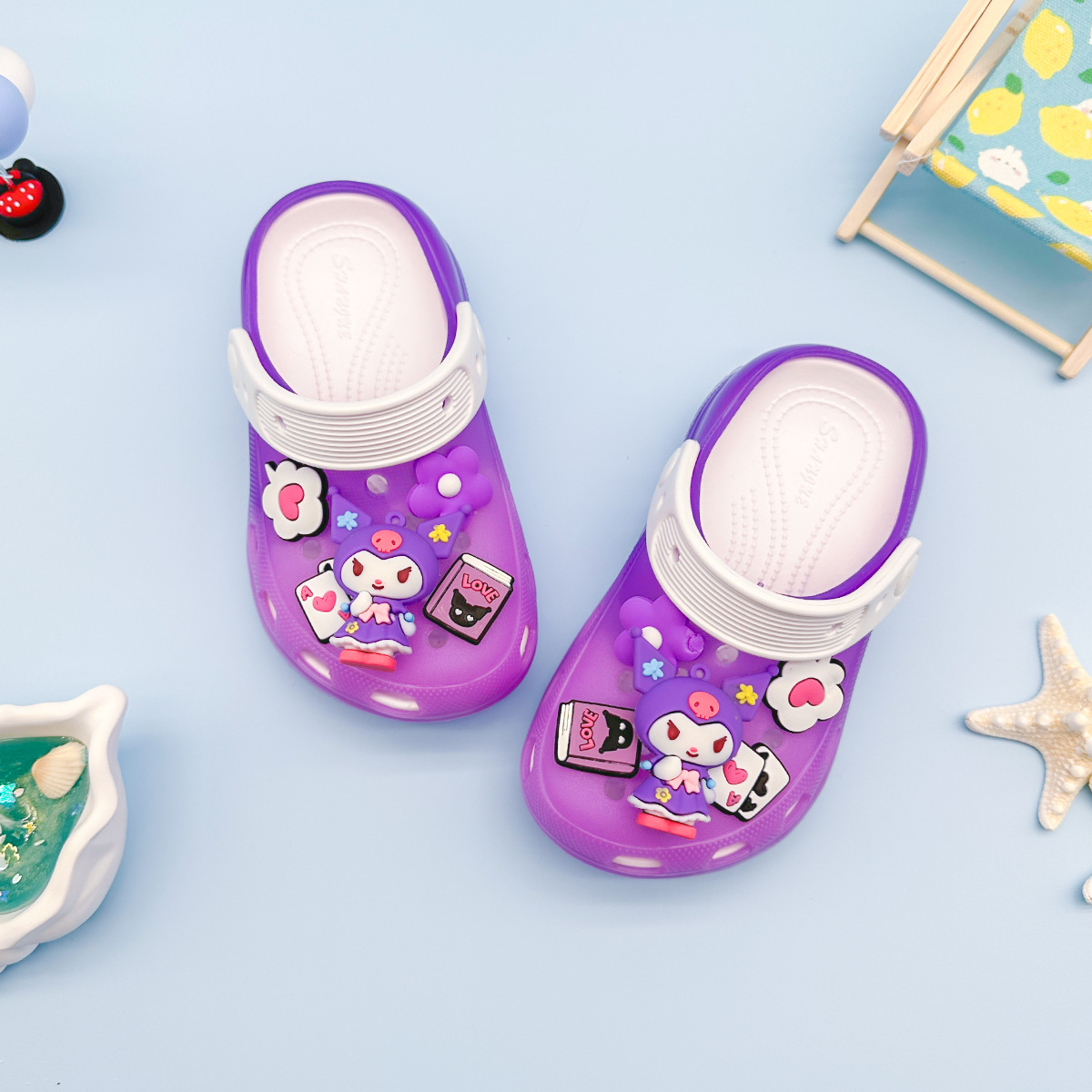 Dép quai hậu KUROMI có đèn cao cấp kiểu dáng dễ thương - DTE9192
