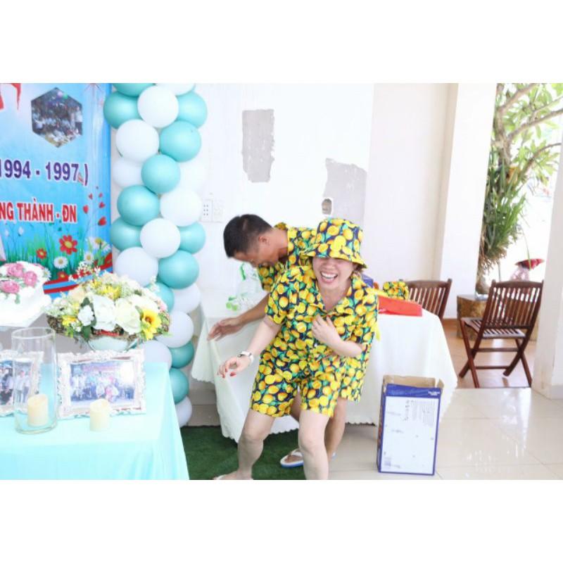Đồ bộ trái cây đi biển trái cam