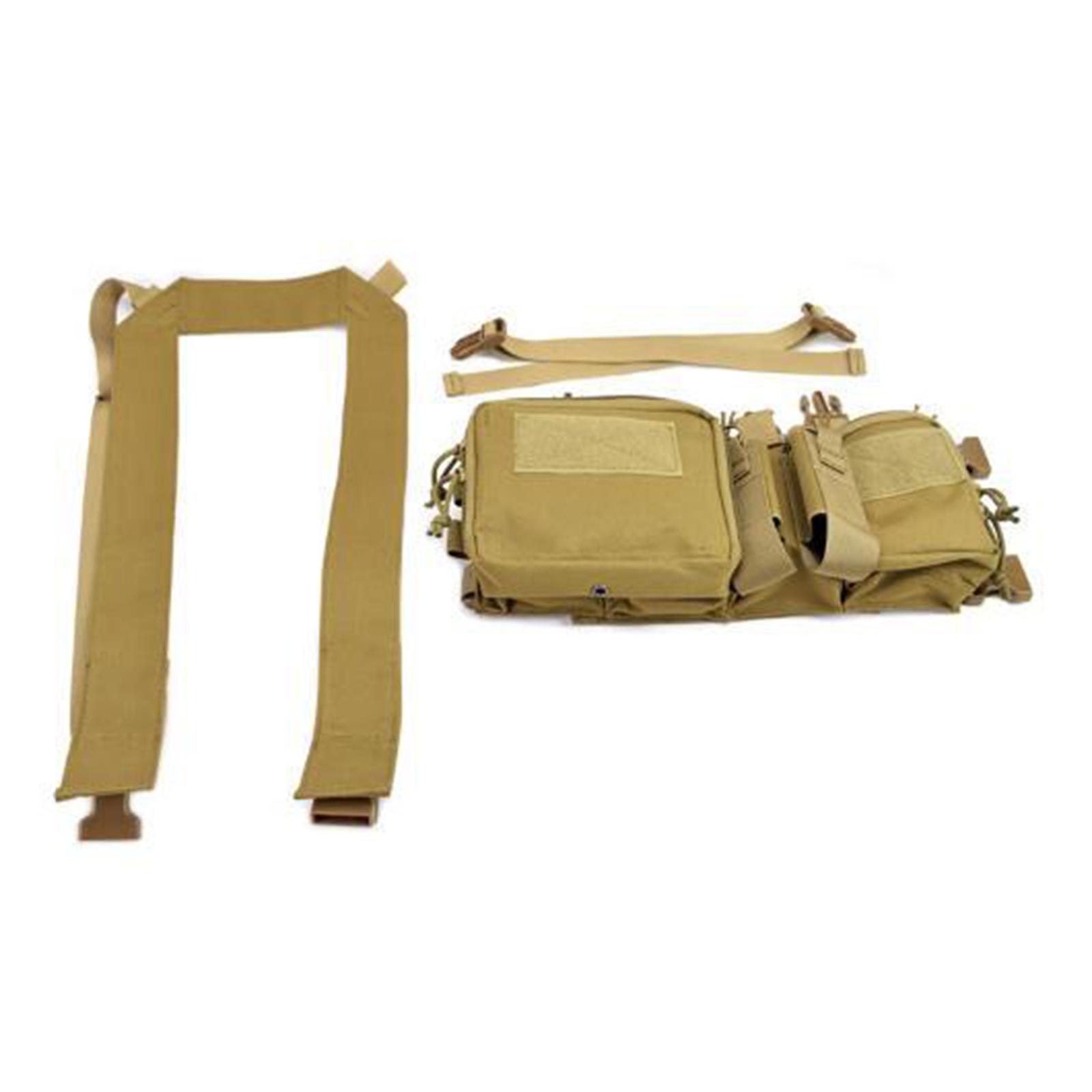 Tactical Vest with Magazine Pouch Carrier Molle Protective Khaki