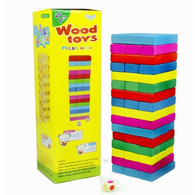 Trò Chơi Rút Gỗ Loại 48 Thanh Từ Gỗ Cao Cấp - Size Lớn