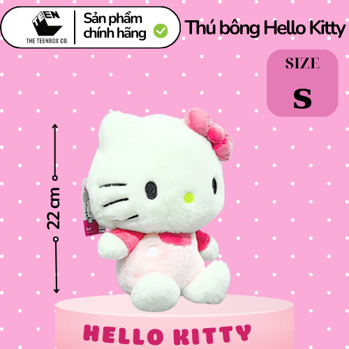 Thú bông dành cho Hello Kitty S, Gấu Bông Sanrio Chính Hãng, Quà tặng đáng yêu, Sản phẩm chính hãng, Phân phối bởi Teenbox